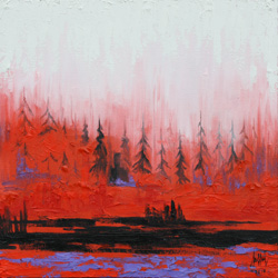 Павел Ляхов,Pavel lyakhov картина Пейзаж. Адский кадмий.